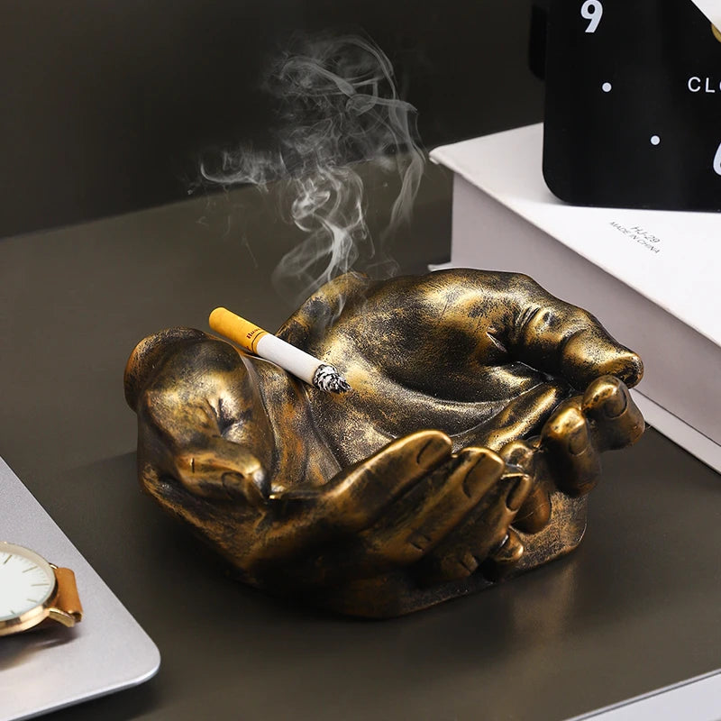 Golden Hands Ashtray