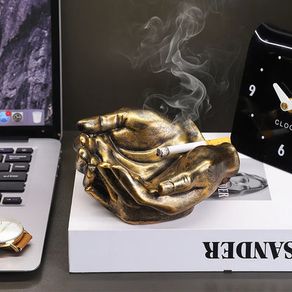 Golden Hands Ashtray