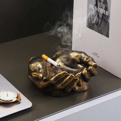 Golden Hands Ashtray