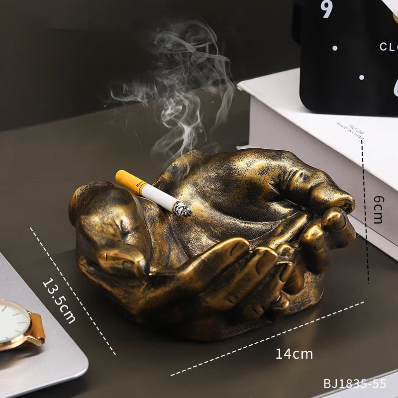 Golden Hands Ashtray