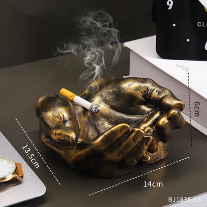 Golden Hands Ashtray