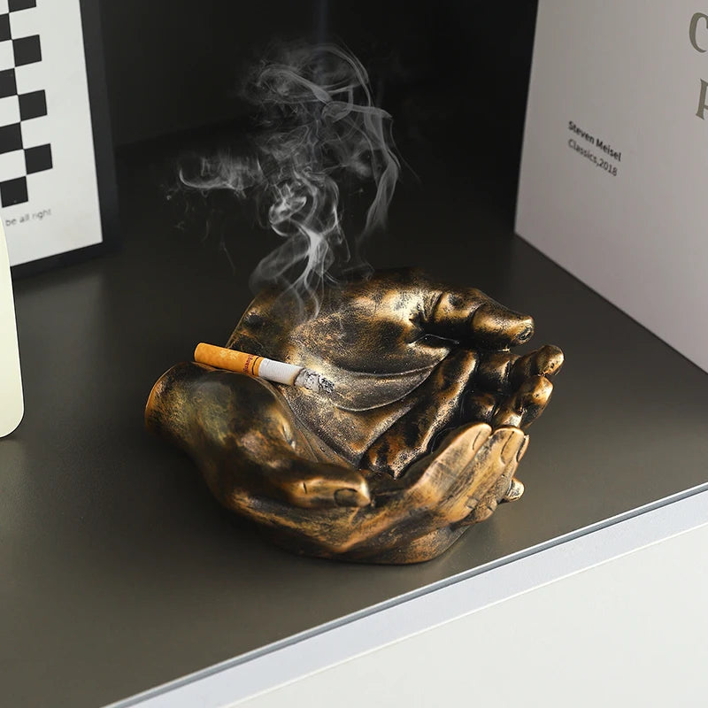 Golden Hands Ashtray